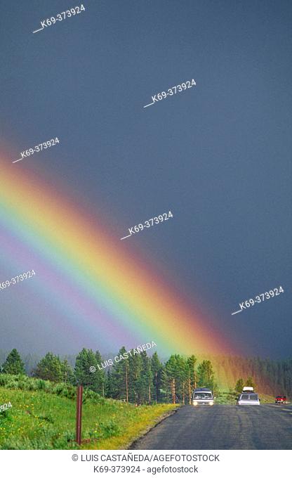 Rainbow. Yellowstone Natl. Park. Wyoming. USA