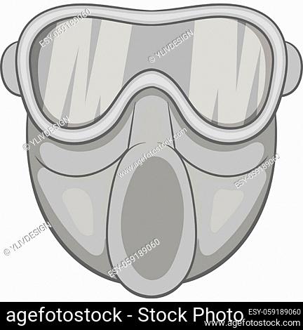 Paintball mask icon in black monochrome style on a white background vector illustration