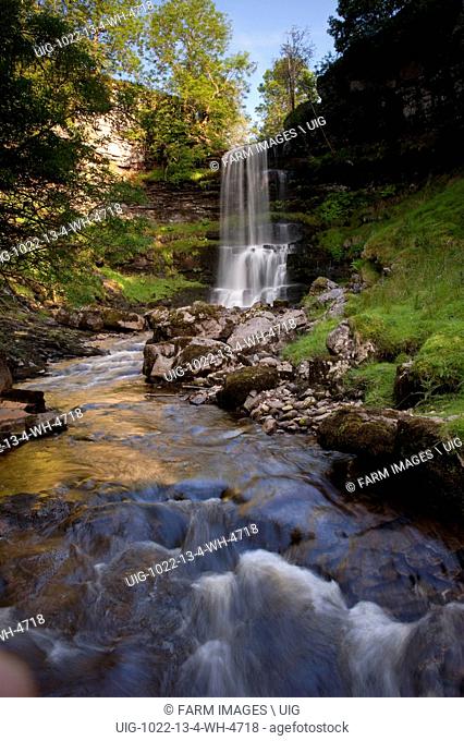 Upper Uldale Falls on the River Rawthey on Baugh Fell at the eastern edge of the Howgill fells. Cumbria - England. (Photo by: Wayne Hutchinson/Farm Images/UIG)