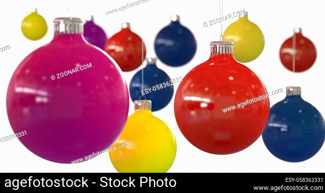 Christmas Balls - High quality render with depth of field