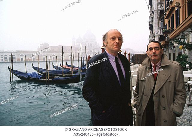 Anatolu Naiman (right) and Joseph Brodsky (left), Venice, 1989