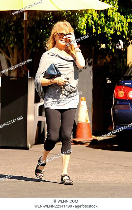 Goldie Hawn goes for breakfast at Brentwood Country Mart Featuring: Goldie Hawn Where: Los Angeles, California, United States When: 26 Mar 2015 Credit: WENN