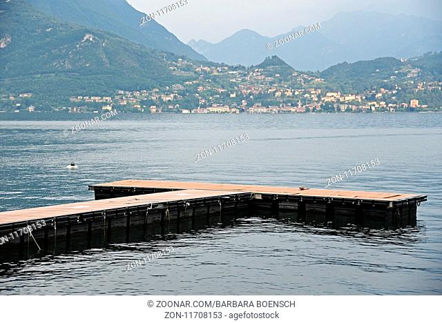 landing stage, Varenna, Lake Como, Lecco, Lombardy, Italy, Europe, Bootssteg, Varenna, Comer See, Lecco, Lombardei, Italien, Europa