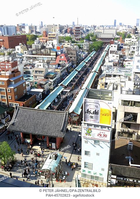View of the Asakusa Shrine in Tokyo, Japan, 23 April 2013. It is one of the most famous Shinto shrines in Tokyo. Photo: Peter Jaehnel - NO WIRE SERVICE | usage...