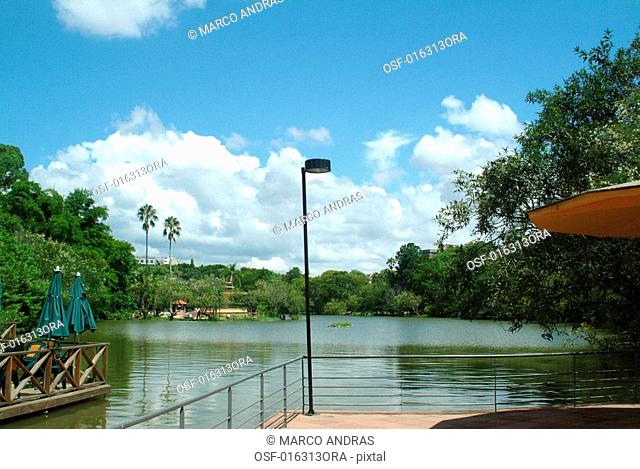 a lake inside a park in porto alegre