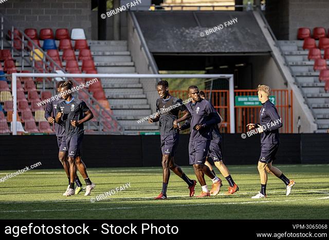 Gent's players pictured during the training session of Belgian soccer team KAA Gent, in Bielsko Biala, Poland, Wednesday 18 August 2021