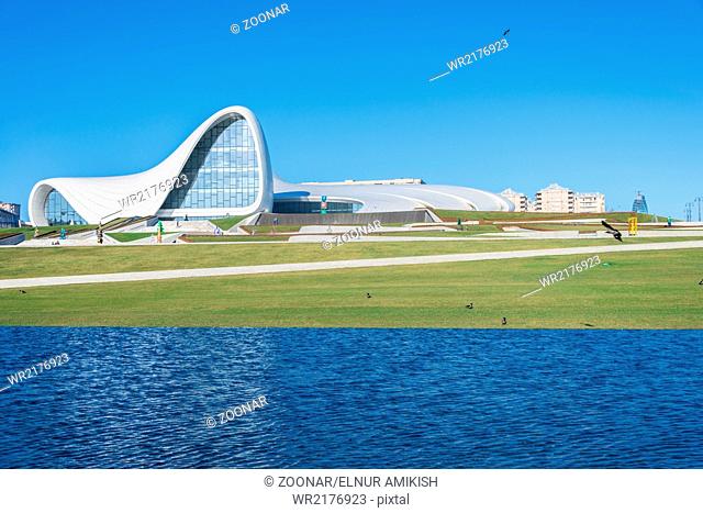 BAKU- DECEMBER 27: Heydar Aliyev Center on December 27, 2014 in Baku, Azerbaijan. Heydar Aliyev Center won the Design Museum#39;s Designs of the Year Award in...