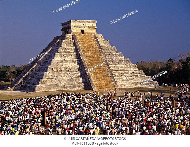 The Sun Serpent  The Kukulkán Pyramid  Chichén-Itzá  The Temple of Kukulkan, the Feathered Serpent God also known as Quetzalcoatl to the Toltecs and Aztecs is...