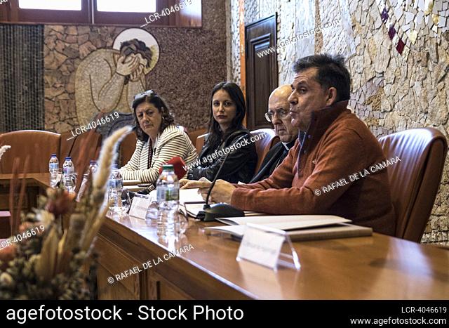 ARCHBISHOP OF MADRID MONSIGNOR CARLOS OSORO SIERRA AND CULTURE DELEGATE OF MADRID CITY COUNCIL ANDREA LEVY, PRESIDENT OF THE INSTITUTE OF MADRID STUDIES TERESA...