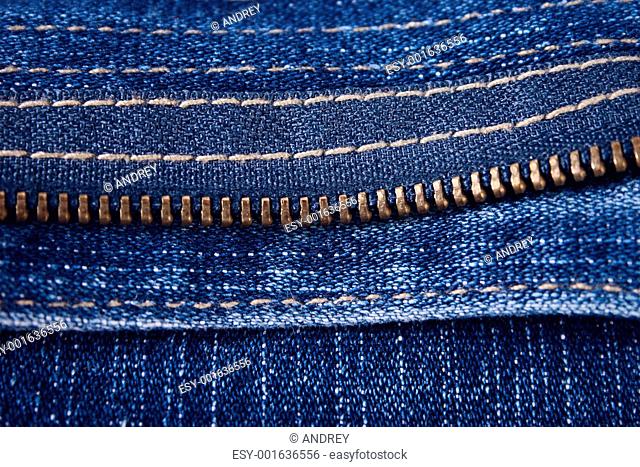 Fragment of a jeans fastener