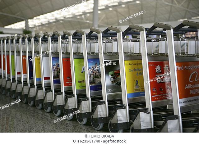 Luggage trolley at Hong Kong International Airport