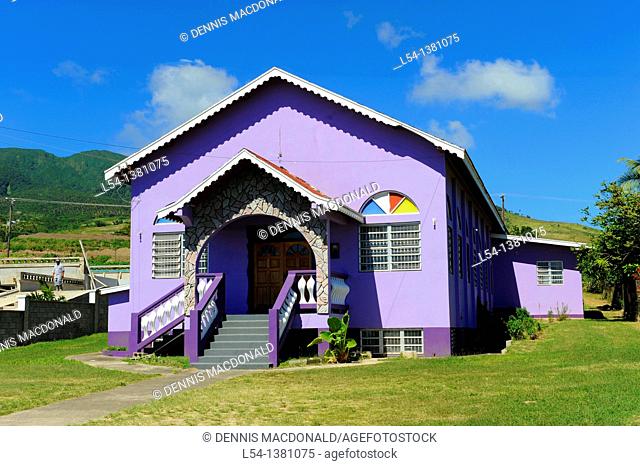 Local Purple Building House Basseterre St  Kitts Caribbean Cruise NCL