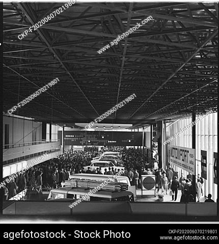 ***SEPTEMBER 20, 1966 FILE PHOTO***Exhibition of Polish People's Republic cars stand at the 8th International Fair in Brno, Czechoslovakia, September 20, 1966