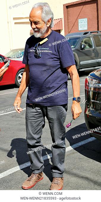 Celebrities at the dance studio for 'Dancing With The Stars' rehearsals Featuring: Tommy Chong Where: Los Angeles, California