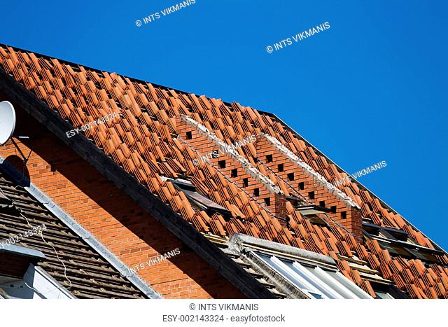 Roof repair or construction work