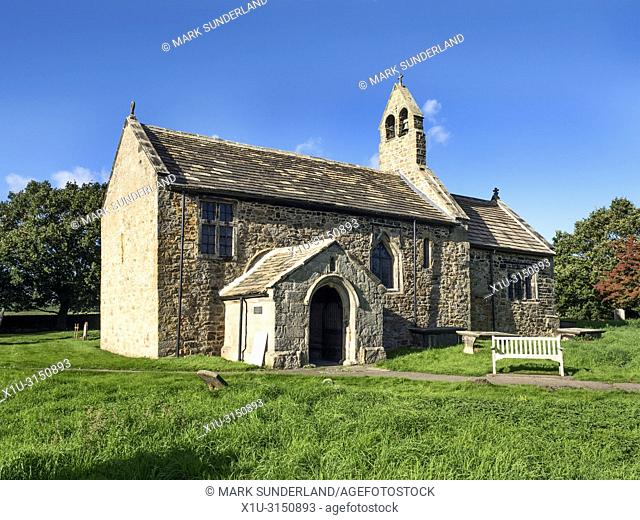 Historic church of St Mary at Stainburn near Harrogate North Yorkshire England