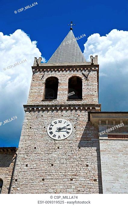 St. Maria Maggiore Belltower Church. Spello. Umbria