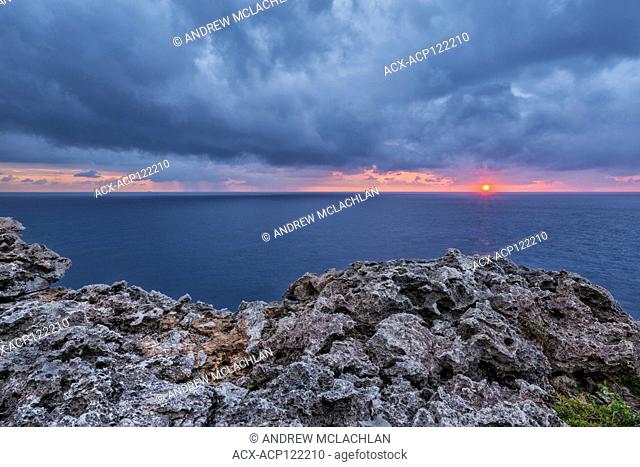 Sunrise over the Caribbean Sea on Cayman Brac, Cayman Islands, British West Indies