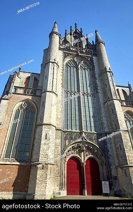 Facade of the Hooglandse Kerk, Leiden, Benelux, Benelux states, South Holland, Netherlands