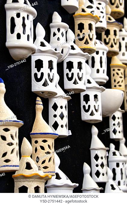Traditional Algarvian pottery lanterns, Algarve, Portugal, Europe