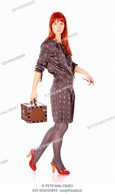 Extravagant Woman With Suitcase