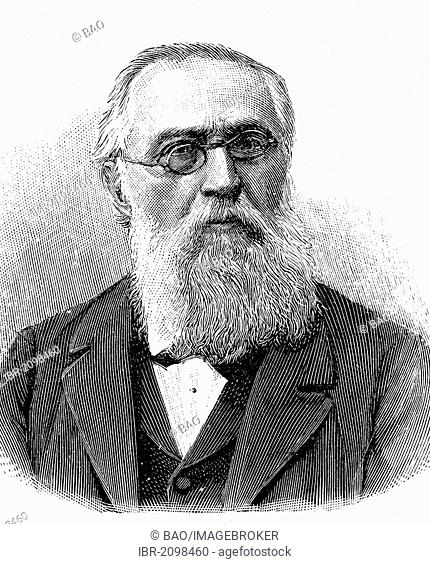 Carl Philipp Euler, 1828 - 1901, German gymnastics teacher and writer, wood engraving, 1880