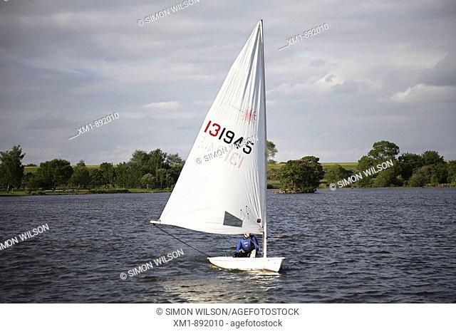 Sailing boat on lake