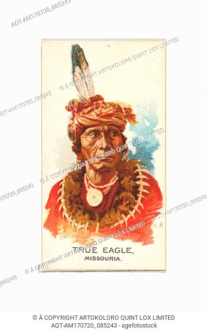 True Eagle, Missouria, from the American Indian Chiefs series (N2) for Allen & Ginter Cigarettes Brands, 1888, Commercial color lithograph