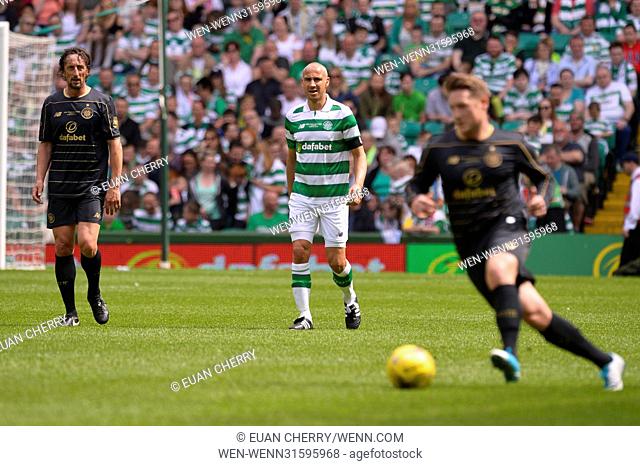 A charity match is held at Celtic Park between Henrik's Heros vs Lubo's Legends. Featuring: Henrik Larsson Where: Glasgow