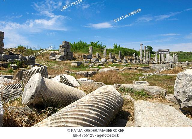 Archaeological excavation site of Perge, Antalya, Turkish Riviera, Turkey