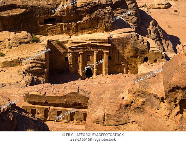 Hidden amid the rock formations of Wadi Musa in Jordan, lies the ancient Nabataean city of Petra, Its facades were carved out of the red-hued rock more than 2