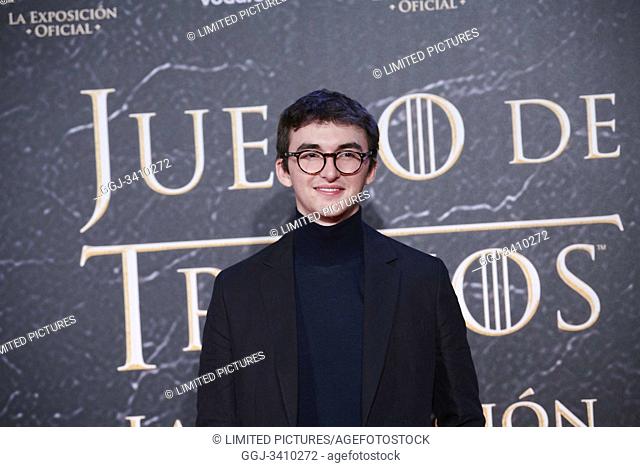 Isaac Hempstead-Wright attends the opening of ’Game Of Thrones. The Official Exhibition' at Espacio 5.1 IFEMA on October 24, 2019 in Madrid, Spain