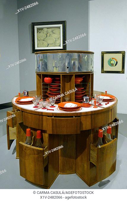 dining room furniture in the Palazzo della Triennale. International Art Expo