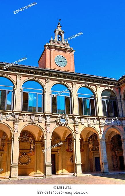 Archiginnasio of Bologna. Emilia-Romagna. Italy