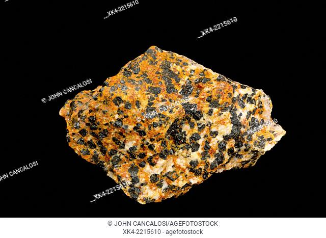 Rock containing Willemite, Franklinite, Zincite, Calcite from New Jersey, USA