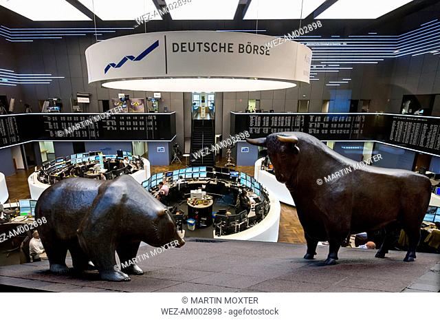Germany, Hesse, interior of Frankfurt Stock Exchange