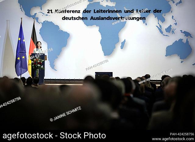 Annalena Baerbock, Federal Foreign Minister, photographed during the conference of the heads of the German missions abroad. Berlin, 05.09.2023
