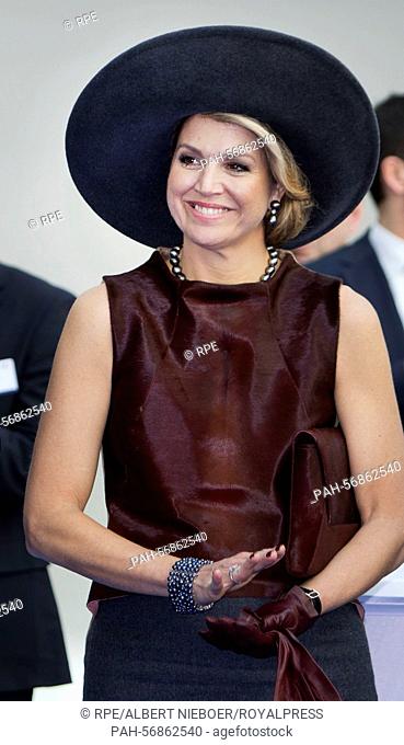 Queen Maxima of the Netherlands in Luebeck,  Germany, 19 March 2015. The royal couple are on a two-day working visit to Northern Germany