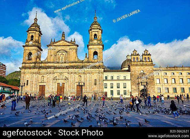 Catedral Primada de Colombia, Plaza de Bolivar, Bogota, Cundinamarca, Colombia, South America