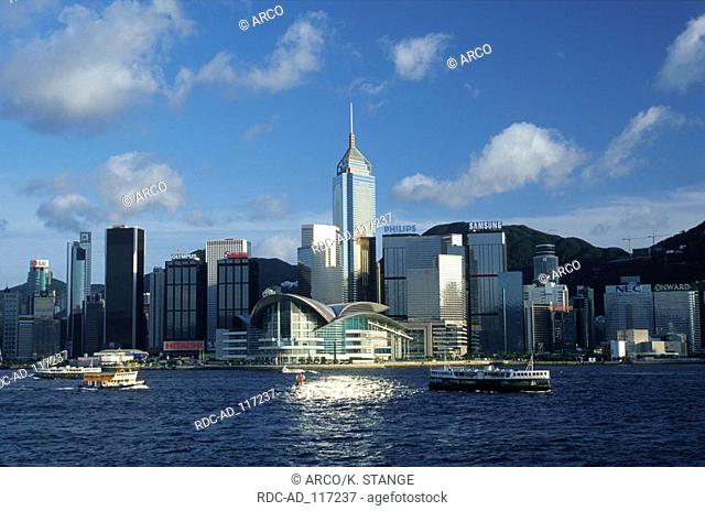 Convention Center Hong Kong view from Kowloon China