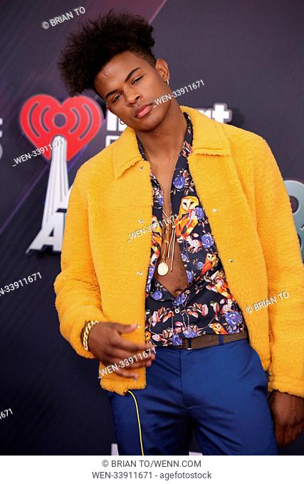 Celebrities attend 2018 iHeartRadio Music Awards at The Forum. Featuring: Trevor Jackson Where: Los Angeles, California, United States When: 11 Mar 2018 Credit:...