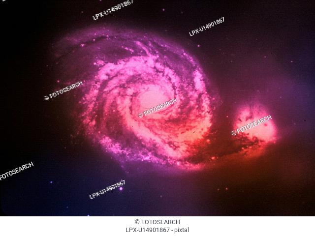 Whirlpool Galaxy M51 in the constellation Canes Venatici