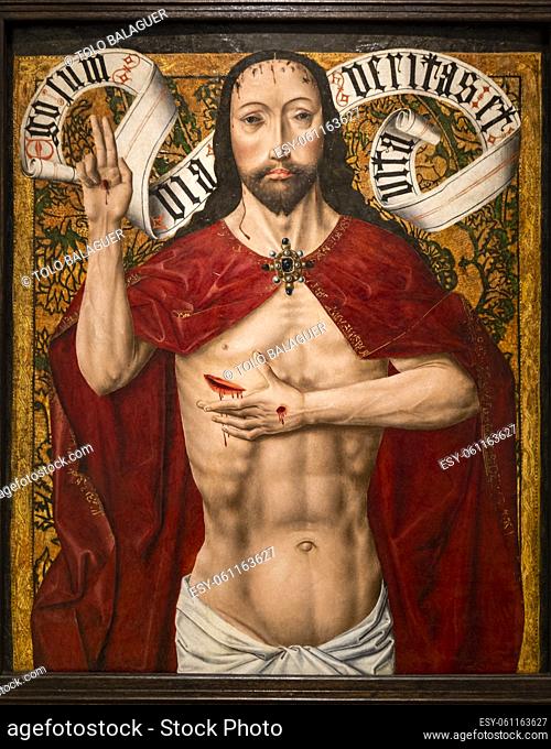 Diego de la Cruz, Christ of Mercy, 1485, oil on panel, Museo de Bellas Artes, Bilbao, Spain