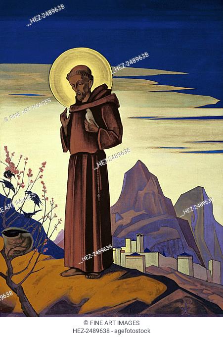 'Saint Francis', 1932. Found in the collection of the Nicholas Roerich Museum, New York
