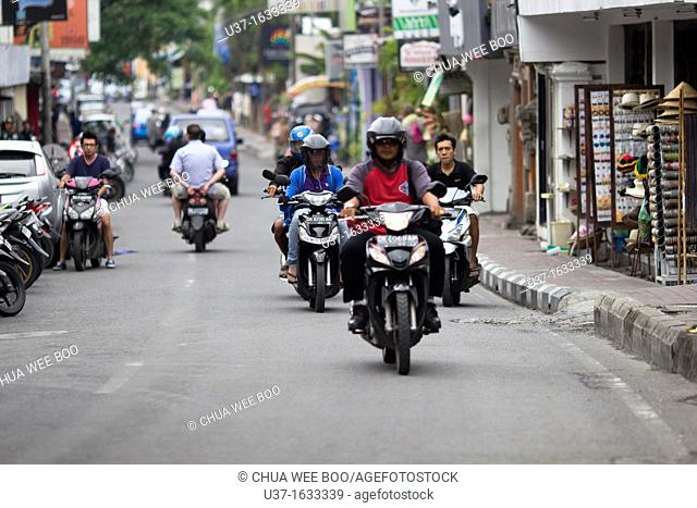 Traffic along Seminyak Road, Bali