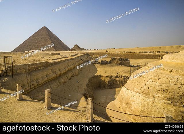 Pyramids of Giza complex. Cairo, Egypt, Africa, Middle East