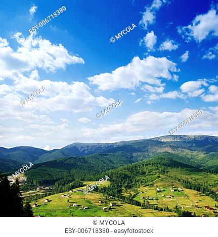 Carpathian mountains in summer, Bukovel resort, Ukraine