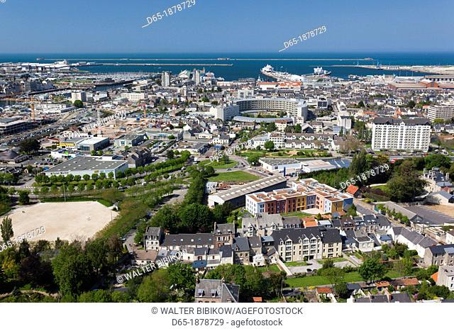 France, Normandy Region, Manche Department, Cherbourg-Octeville, elevated Cherbourg city view from the Fort du Roule