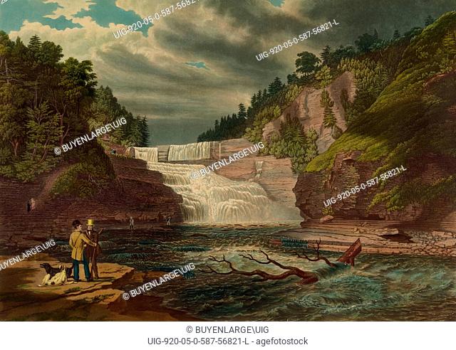 View of the high falls of Trenton, West Canada Creek, N.Y. 1850