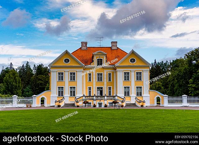 Palmse, Estonia: 8 August, 2021: view of the Palmse Manor House in northern Estonia